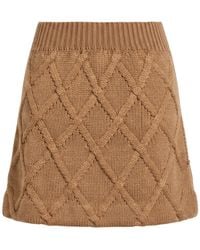 Jil Sander - Camel Mini Skirt Virgin Wool - Lyst