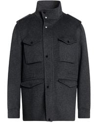 Paltò - Fabbrica Charcoal Jacket Wool, Nylon - Lyst