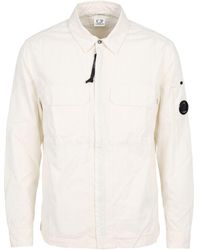 C.P. Company - Cream Shirt Cotton - Lyst