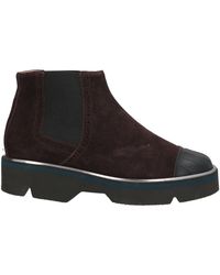 Pollini - Dark Ankle Boots Leather, Synthetic Fibers - Lyst