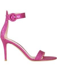 Gianvito Rossi - Fuchsia Sandals Textile Fibers - Lyst