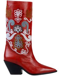 Casadei Knee Boots - Red