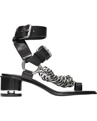 Alexander Wang Jada Ledersandalen Mit Ketten - Schwarz