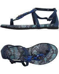 Apepazza Toe Strap Sandals - Blue