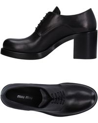 Miu Miu Lace-up Shoe - Black