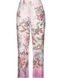 élégants et chinos Sarouels Pantalon Flannelle Black Coral en coloris Blanc Femme Vêtements Pantalons décontractés 
