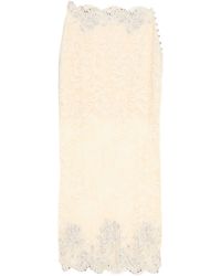 Rabanne - Ivory Midi Skirt Polyamide, Elastane - Lyst