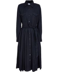 Sara Roka - Midnight Midi Dress Cotton, Lyocell - Lyst
