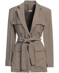 RUE DU BAC - Khaki Blazer Viscose, Polyester - Lyst