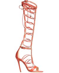 Sandales à talons Elisabetta Franchi en coloris Violet Femme Chaussures Chaussures à talons Sandales à talons 