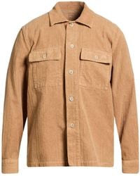 120% Lino - Camel Shirt Cotton - Lyst