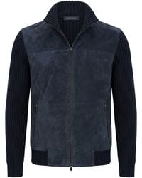 Daniele Fiesoli - Cardigan Merino Wool, Polyacrylic, Leather - Lyst