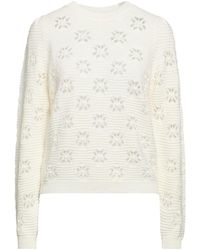 Twinset - Cream Sweater Acrylic, Wool - Lyst