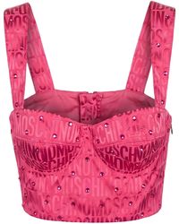 Moschino - Fuchsia Top Polyester, Cotton - Lyst