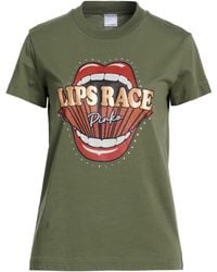 Pinko - T-Shirt Cotton, Glass - Lyst