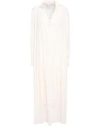 Alysi - Chocolat Maxi Dress Silk - Lyst