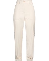 Twinset - Cream Pants Polyester, Viscose, Elastane - Lyst