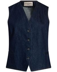 Officine Generale - Tailored Vest Organic Cotton, Cotton - Lyst