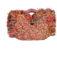 MADE FOR A WOMAN - Made For A -- Fuchsia Handbag Natural Raffia - Lyst