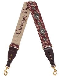Dior - Burgundy Bag Strap Leather - Lyst