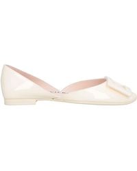Roger Vivier - Cream Ballet Flats Leather - Lyst