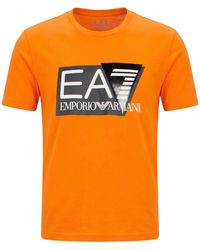 EA7 - T-Shirt Cotton - Lyst