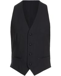 Armani Collezioni - Tailored Vest Virgin Wool, Elastane, Polyester, Silk - Lyst