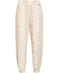 PHO® Firenze - Ivory Pants Viscose, Cotton, Polyester, Metallic Fiber, Polyamide - Lyst
