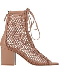 Gianvito Rossi - Light Ankle Boots Leather, Textile Fibers - Lyst