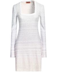Missoni - Mauve Mini Dress Viscose, Polyester, Polyamide, Metal - Lyst