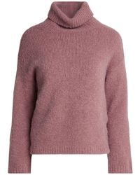 iBlues - Mauve Turtleneck Wool, Alpaca Wool, Polyamide, Elastane - Lyst
