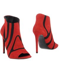 red balenciaga boots