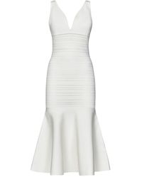 Victoria Beckham - Abito Midi Frame Detail Dress - Lyst