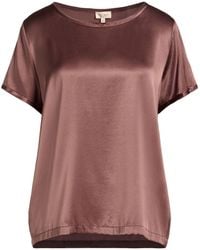 HER SHIRT HER DRESS - Top Silk, Elastane - Lyst