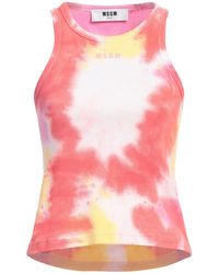 MSGM - Tank Top Cotton, Elastane - Lyst