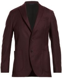 Tombolini - Burgundy Blazer Virgin Wool, Elastane - Lyst