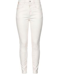 BOSS - Ivory Pants Cotton, Elastane - Lyst
