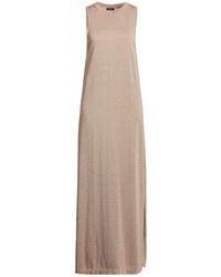 Peserico - Sand Maxi Dress Cotton, Viscose, Metallic Fiber, Polyester - Lyst