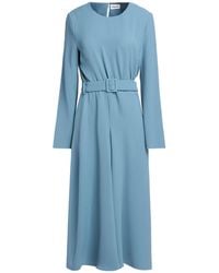 P.A.R.O.S.H. - Slate Midi Dress Polyester - Lyst