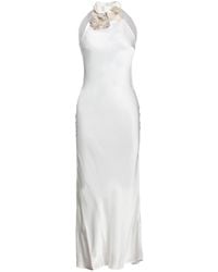Amen - Ivory Maxi Dress Acetate, Silk - Lyst