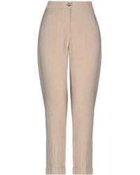 Kontatto - Camel Pants Viscose, Polyester - Lyst