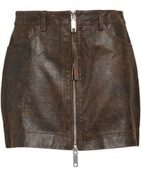 MAX&Co. - Serbia Mini Skirt Lambskin - Lyst