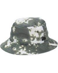 Save 21% Grey KTZ Cotton New Era Essential Stone Tapered Bucket Hat in Cream Mens Hats KTZ Hats for Men 