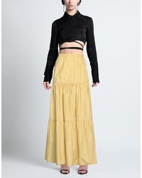 スカート Pinko Ivory Voile Cotton Maxi Skirt Pinko Kenny Cotton Voile Maxi Skirt | ShopSimon