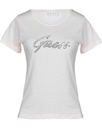 guess women's white t shirt