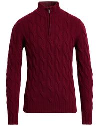 Moorer - Burgundy Sweater Wool, Cashmere - Lyst
