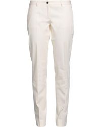 Grifoni - Ivory Pants Cotton, Elastane - Lyst