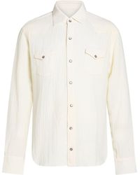 Barba Napoli - Shirt Cotton, Cashmere, Elastane - Lyst
