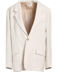 FRAME - The Grandfather Blazer Ivory Blazer Viscose, Linen - Lyst