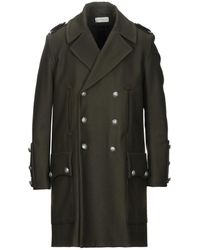 Alessandro Dellacqua Flannel Coat in Black for Men Mens Clothing Coats Long coats and winter coats 